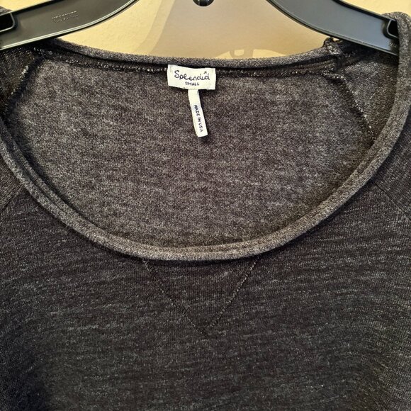 SPLENDID Woman's Long Sleeve Top Size S in color Charcoal Gray - Picture 3 of 3